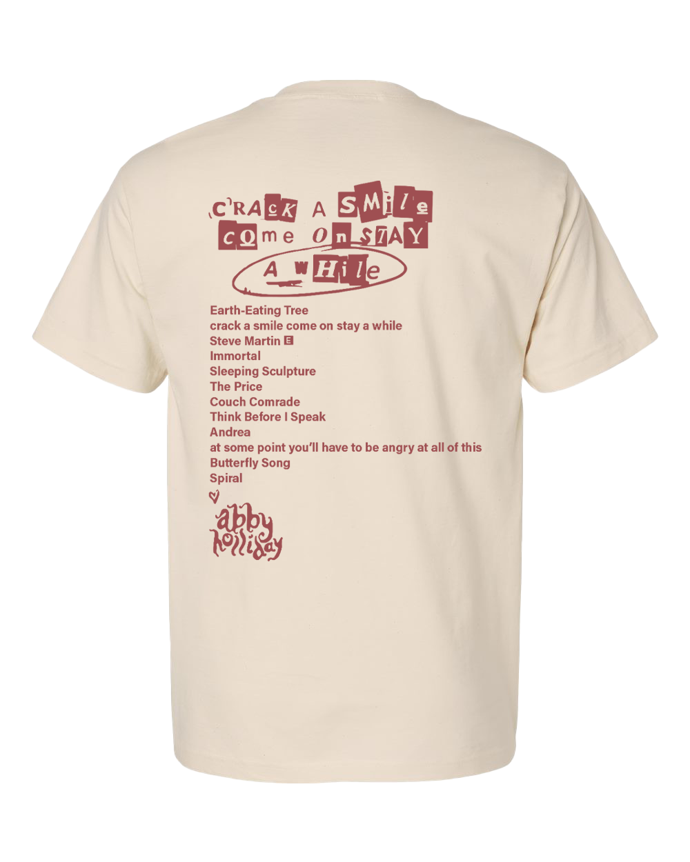 Crack A Smile Red Album T-Shirt